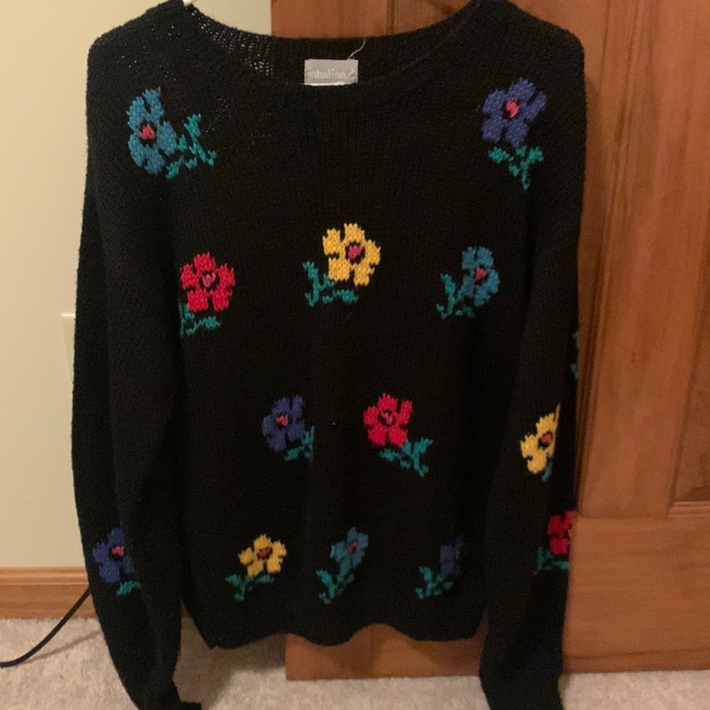 Vintage Floral Sweater
